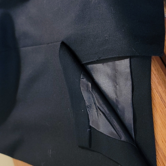 Straight Black 100% Wool Skirt - Picture 3 of 5